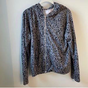 Sundry Cheetah Hoodie Full Zipper